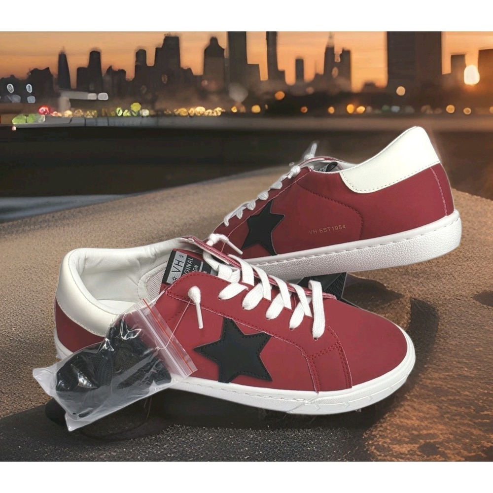 VINTAGE HAVANA Women's Fashion Red Sneakers  STYLISH Y2K SZ: 11 NEW W/XTRA LACES